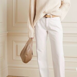Anine Bing White Straight Leg Jeans